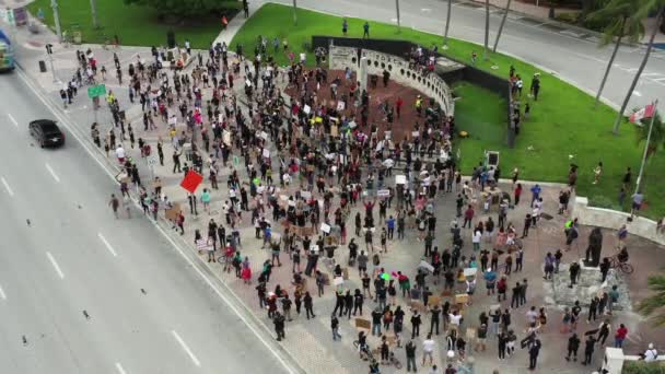 Miami Protesta George Floyds Blm Black Lives Matter — Video Stock