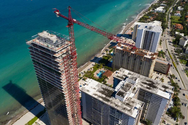 2020 Ocean Condominio Residencial Construcción Hallandale Beach Florida — Foto de Stock