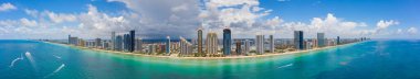 Eğlenceli renkli hava aracı panorama Miami Sunny Isles Sahili Florida Yazı 2020