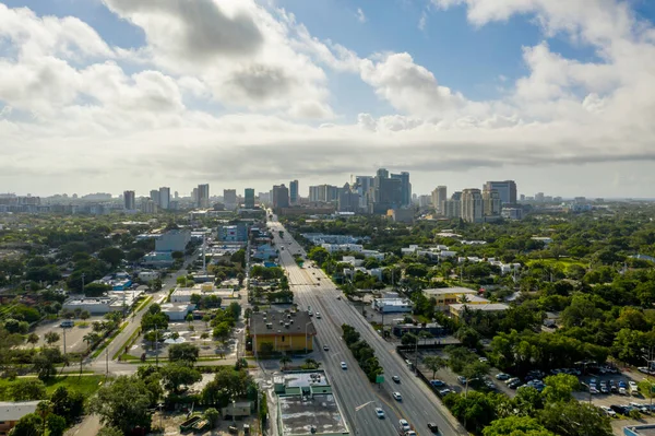 Foto Udara Downtown Fort Lauderdale Florida Terlihat Dari Barat Broward — Stok Foto