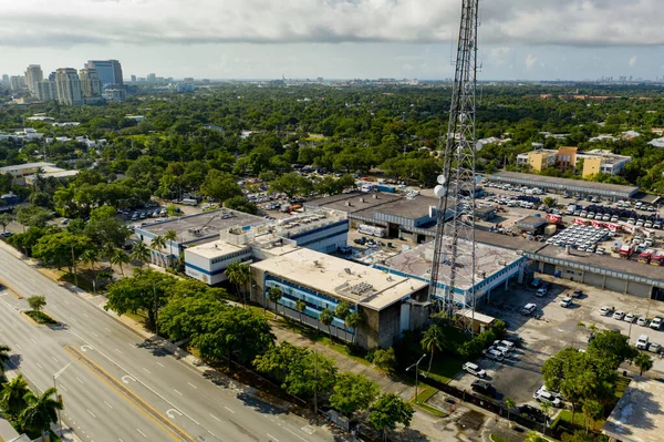 Photo Aérienne Service Police Fort Lauderdale Sur Broward Boulevard — Photo