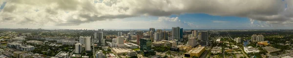 Légi Panoráma Fort Lauderdale Florida Belvárosa Minden Logó Eltávolítva — Stock Fotó