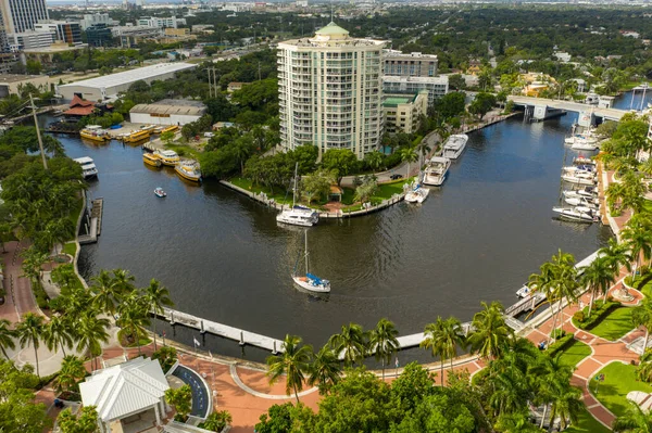 Flygfoto New River Fort Lauderdale — Stockfoto