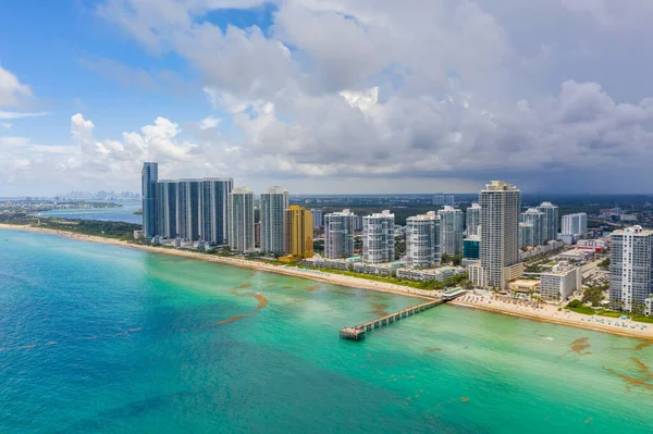 Hava fotoğrafı Sunny Isles Florida Sahili ABD