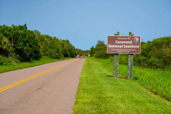 Photo Entring Canaveral National Seashore Nps — стокове фото