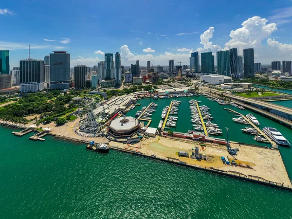 Aerial Photo Bayside Marketplace Miami — Stock Photo, Image