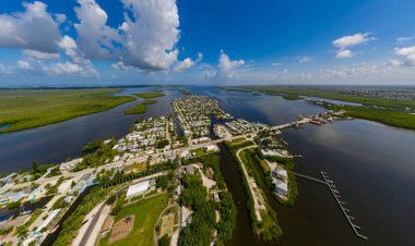 Yüksek hava fotoğrafçısı Matlacha FL USA