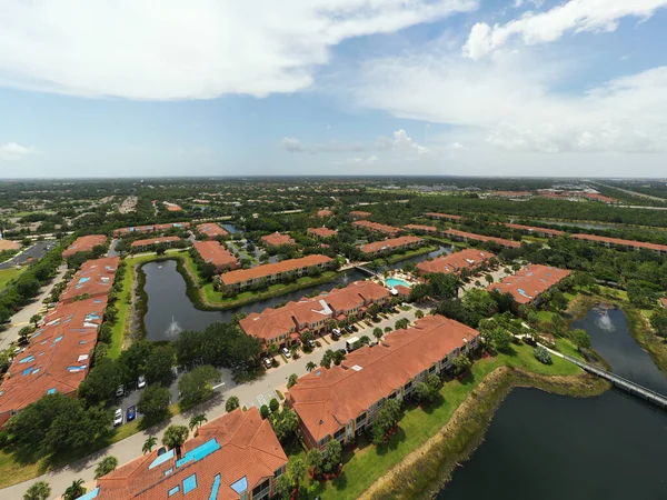Aerial Photo Residential Townhomes Estero Florida — Stock Photo, Image
