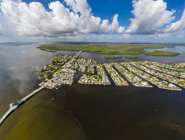 Aerial Drone Foto Matlacha Florida Eua — Fotografia de Stock