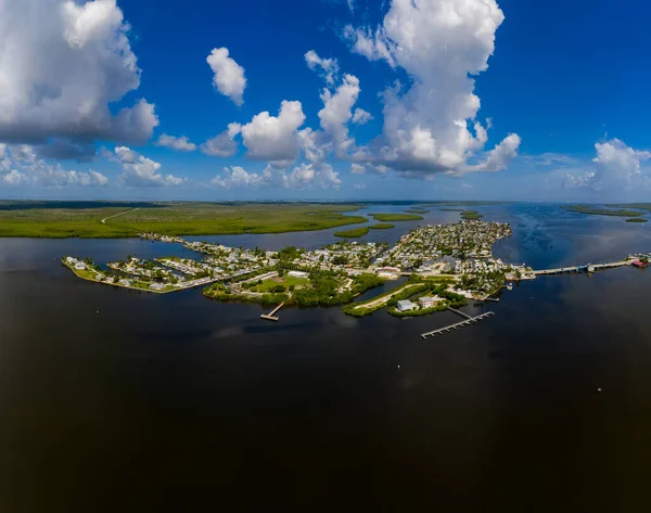Aerial Far Photo Matlacha Florida Touristy Travel Destination Town — Stock Photo, Image