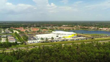 Hertz Arena Estero Florida ABD 'nin havadan yan görüntüsü.
