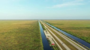 Hava görüntüsü Timsah Alley Florida Everglades