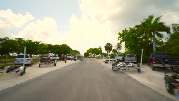 Parque Comunitário Matlacha Parque Estacionamento Reboque Barco — Vídeo de Stock