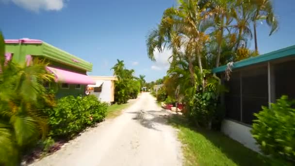 Maisons Mobiles Matlacha Floride Usa Tourné Avec Caméra Mouvement — Video