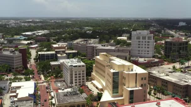 Flygbilder Regeringsbyggnader Och Tingshus Downtown Fort Myers Usa — Stockvideo