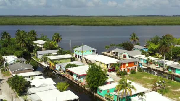 Matlacha Florida Abd Deki Havadan Çekilmiş Tatil Evleri — Stok video