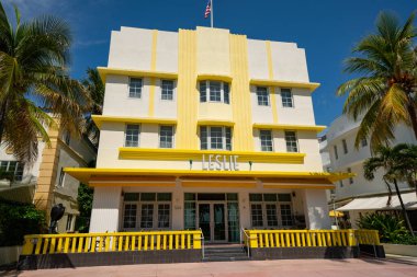 Leslie Hotel Miami Plajı Coronavirus Covid 19 salgını sırasında kapandı.