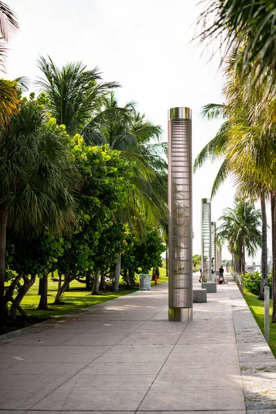 Foto Jalur Pejalan Kaki Miami Beach South Pointe Park — Stok Foto