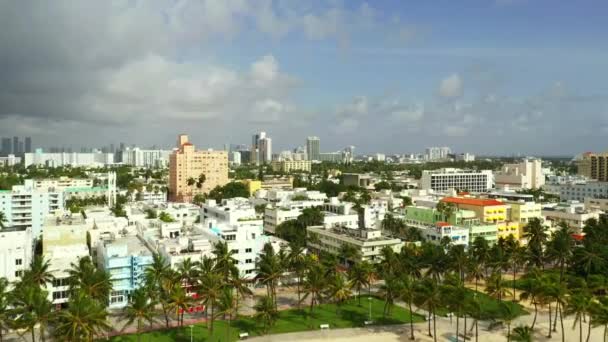 Aerea Bassa Alta Rivelare Miami Beach Vista Ovest — Video Stock
