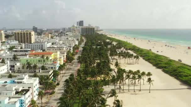 航空写真マイアミビーチは2020年7月に観光に閉鎖 — ストック動画