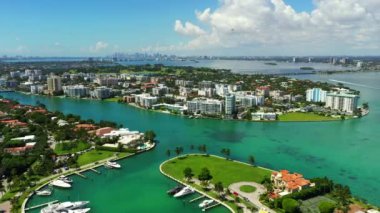Havacılık Miami Sahnesi Liman Koyu Adaları 4k Yaz 2020
