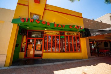 Hollywood, FL, ABD - 7 Ağustos 2020: Ginger Bay Cafe Hollywood FL