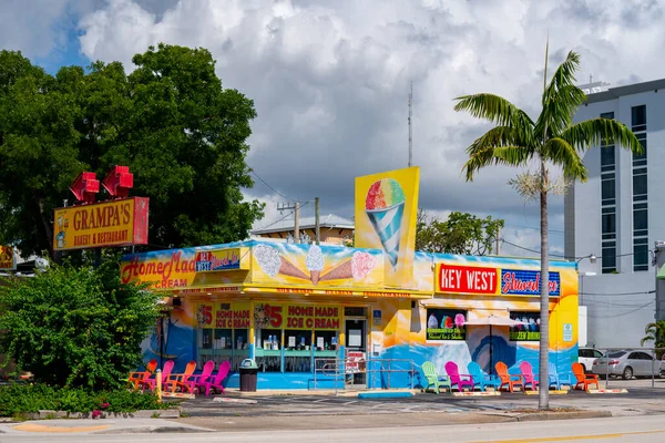 Key West Shaved Ice Cream Dania Beach — Stok Foto
