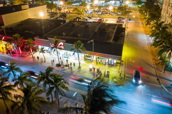 Éjszakai Légi Felvétel Fort Lauderdale Beach Amerikai Egyesült Államok — Stock Fotó