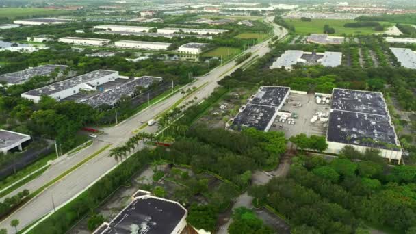 Αεροφωτογραφία Της Περιοχής Αποθήκης Miramar Parkway Florida Broward County — Αρχείο Βίντεο