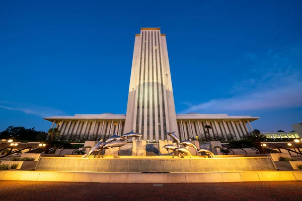 Arquitetura Tallahassee Florida State Capitol Building Noite — Fotografia de Stock