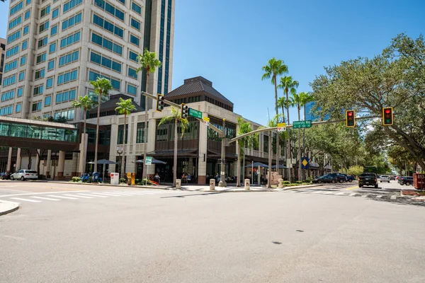 Foto São Petersburgo Cruzamento Caminho Central Ave — Fotografia de Stock