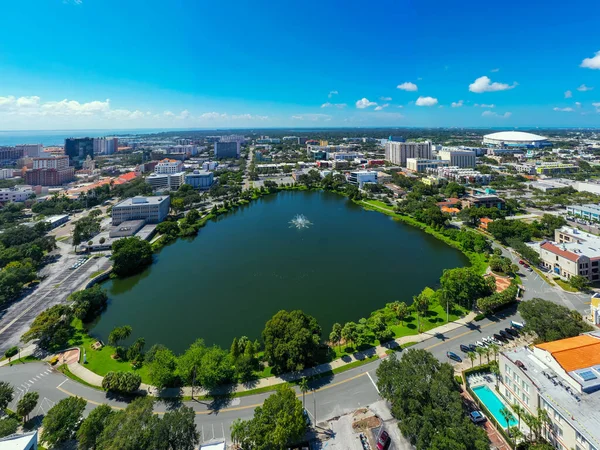 Flygfoto Mirror Lake Petersburg Florida Usa — Stockfoto