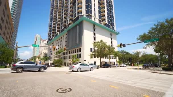 Bayfront Tower Condominium Petersburg Nin Videosu Gösteriyor — Stok video