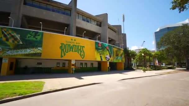 Lang Stadyumu Tampa Körfezi Rowdies Hareketli Sancak Görüntüsü — Stok video