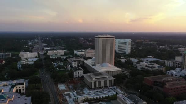 Fotografia Aérea Que Estabelece Edifício Capitólio Estado Flórida — Vídeo de Stock