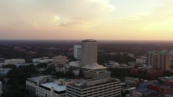 Vídeo Aéreo Florida State Capitol Downtown Tallahassee — Vídeo de Stock