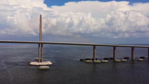 Most Sunshine Skyway Tampa Bay — Wideo stockowe