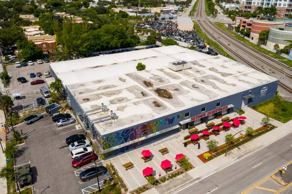 Fort Lauderdale Usa September 2020 Aerial Photo Sistrunk Marketplace Fort — Stock Photo, Image