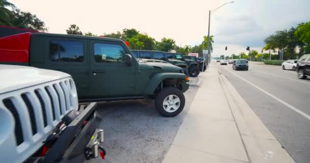 Fort Lauderdale Usa September 2020 Κατασκευασμένα Κατά Παραγγελία Jeeps Soflojeeps — Αρχείο Βίντεο