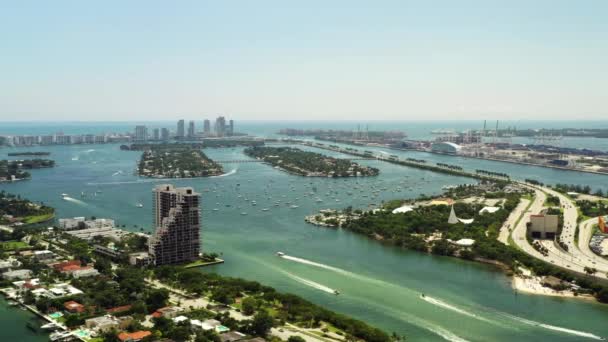 Inspiring Aerial Scene Miami Great Place Live — Stock Video