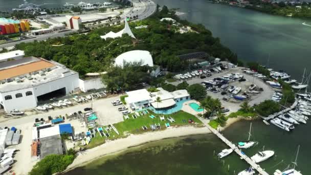 Flygfoto Från Jungle Island Miami — Stockvideo