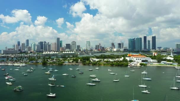 Úžasné Letecké Záběry Miami Kolem Roku 2020 — Stock video