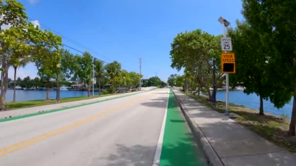 Most Benátské Ostrovy Miami Beach Záběry — Stock video