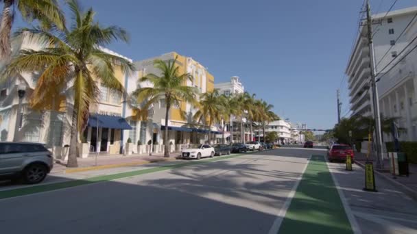 Miami Abd Eylül 2020 Renkli Tarihi Oteller Miami Beach — Stok video