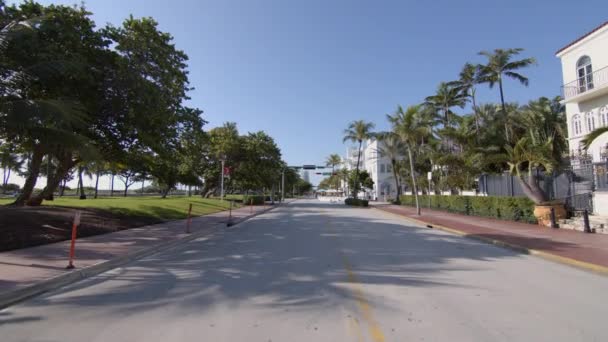 Miami Abd Eylül 2020 Ağır Çekim Miami Ocean Drive Tarihi — Stok video