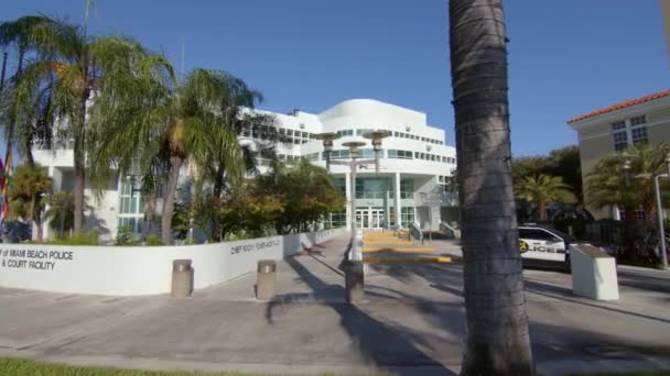 Miami Septiembre 2020 Departamento Policía Miami Beach Cámara Lenta Washington — Vídeos de Stock