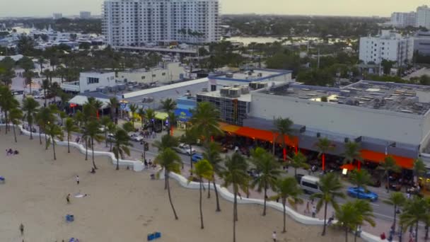 Aerial Video Fázis Újranyitás Fort Lauderdale Beach Florida Usa — Stock videók