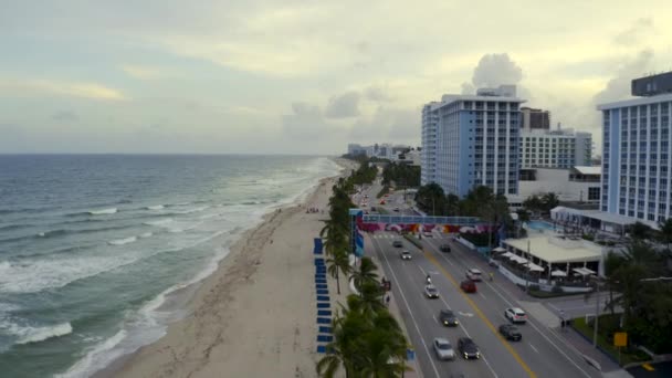 Aerial Video Fort Lauderdale Beach A1A — Stock Video