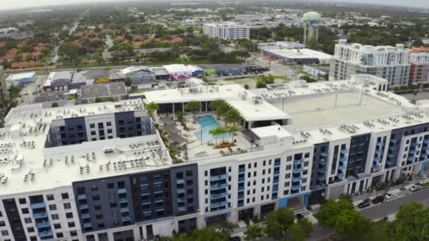 Flagler Village Fort Lauderdale Piscina Panoramica — Video Stock