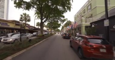 Fort Lauderdale, FL, ABD - 4 Ekim 2020: Las Olas restoranları Covid 19 Coronavirus salgını c4k 'in yeniden açılması sırasında tekrar açıldı